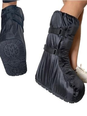Waterproof Boot Cover for Medical & Orthopedic Boots, Heavy-Duty Non-Slip LARGE